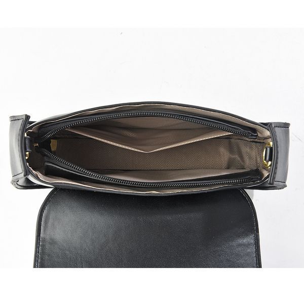 Классическая женская сумка через плечо кросс-боди клатч черный цвет A134 фото
